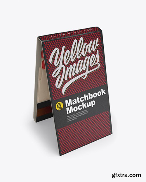 Carton Matchbook Mockup - High Angle View 40960 Carton Matchbook Mockup - High Angle View 40960