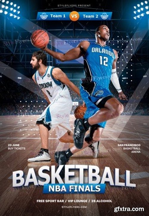 Basketball NBA Finals PSD Flyer Template