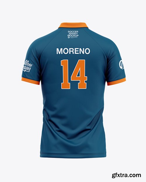 Mens Soccer Jersey Mockup - Back View 42344
