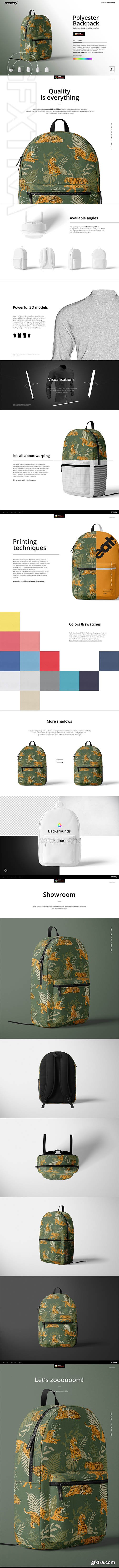 CreativeMarket - Polyester Backpack Mockup Set 3610150 CreativeMarket - Polyester Backpack Mockup Set 3610150