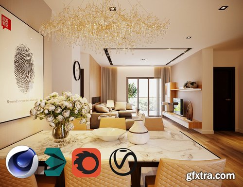 Cgtrader - Full House Design 4 for Cinema 4D and 3Dsmax 3D model
