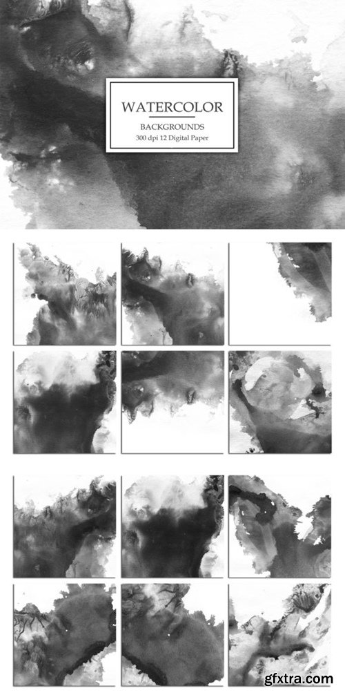 Black Watercolor Backgrounds