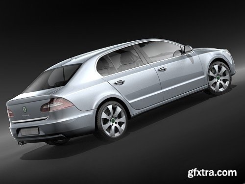 Skoda Superb 2009 Sedan 3D Model