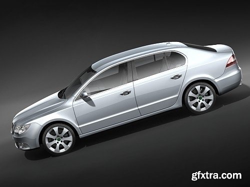 Skoda Superb 2009 Sedan 3D Model