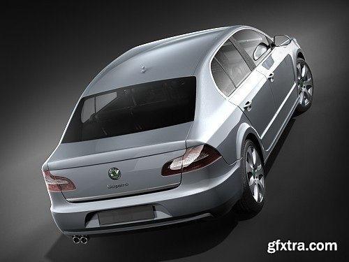 Skoda Superb 2009 Sedan 3D Model