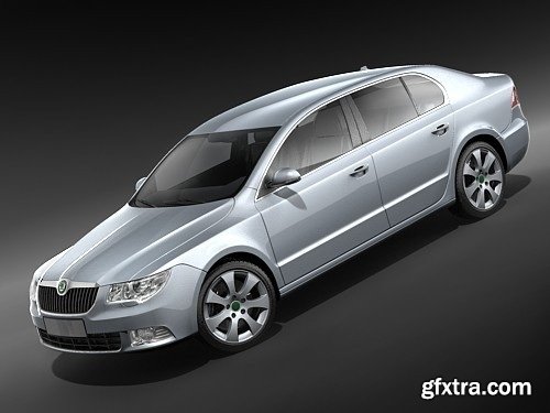 Skoda Superb 2009 Sedan 3D Model