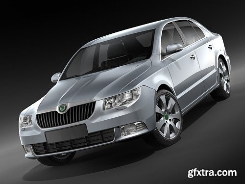 Skoda Superb 2009 Sedan 3D Model