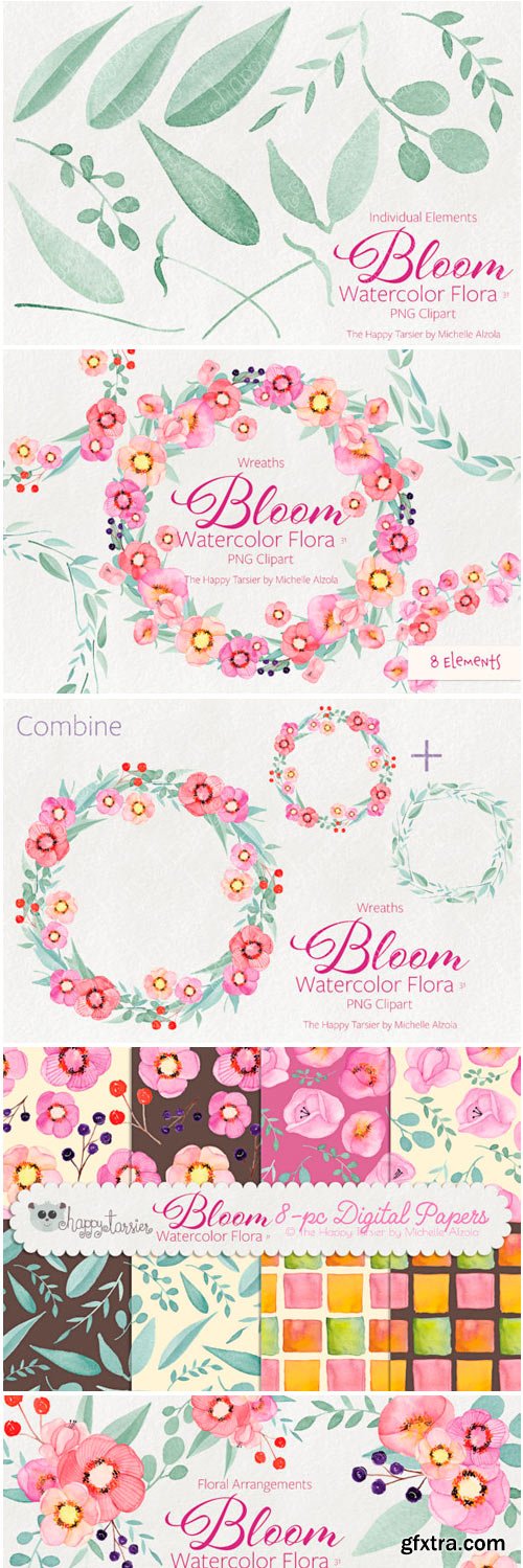 Bloom Watercolor Floral Clipart 1274798