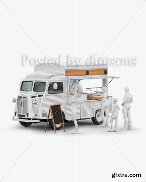 Citroen Hy Van Food Truck Mockup - Half Side View 21423 Citroen Hy Van Food Truck Mockup - Half Side View 21423