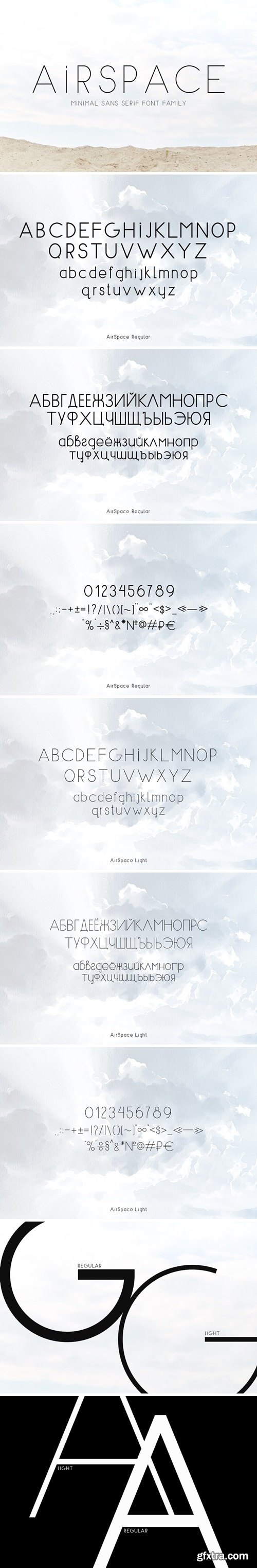 CreativeMarket - AIRSPACE | Minimal Sans Serif Font 3467019