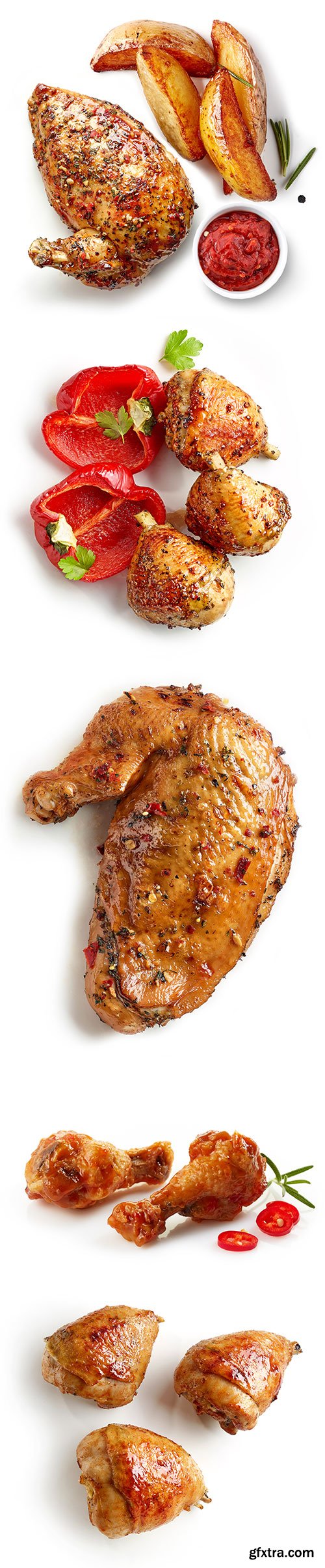 Photo - Chicken Legs Isolated - 9xJPGs