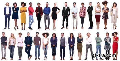 Group Of People Isolated - 5xJPGs