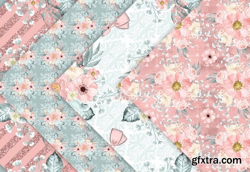 Floral Dreams Blush design  and digital paper pack