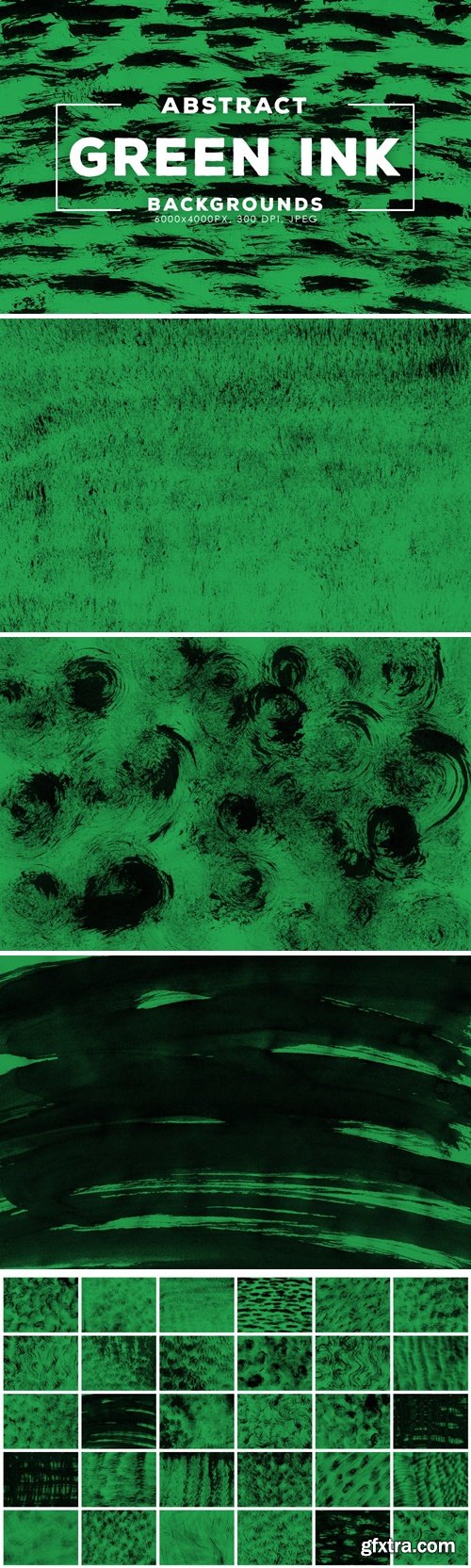 Green Abstract Ink Backgrounds