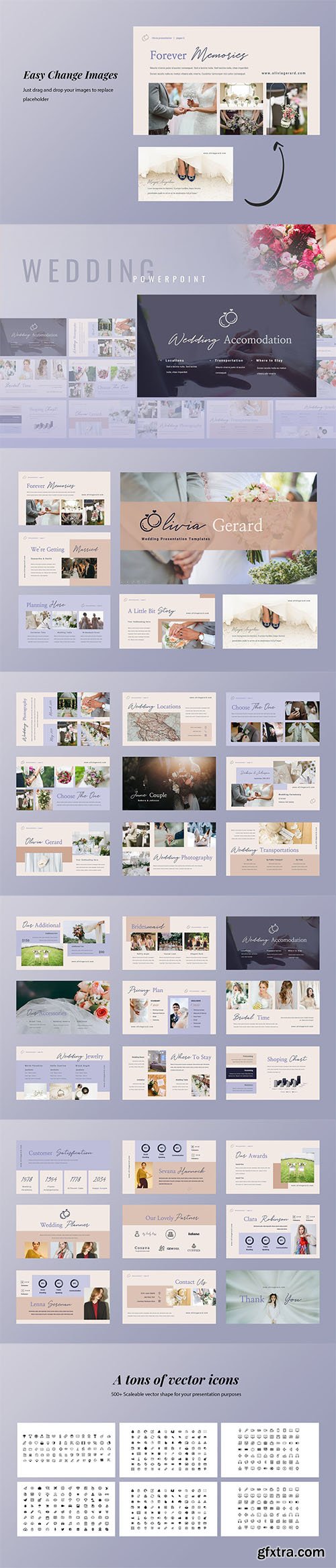 Olivia - Wedding Planner Powerpoint Google Slides and Keynote Templates