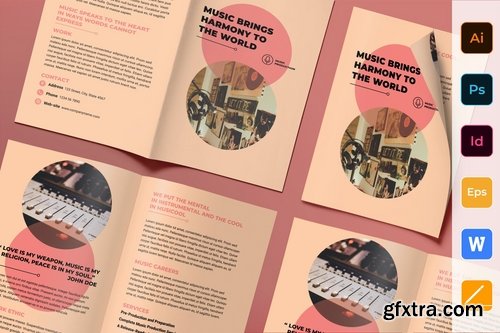 Music Production Poster Flyer Brochure Trifold Bifold Business Card