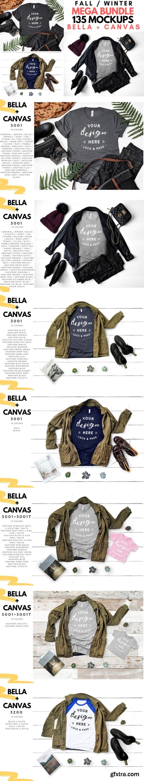Bella Canvas Fall Winter T-Shirt Mockups 1293192
