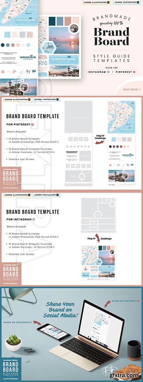 CreativeMarket - Brand Boards for Pinterest Instagram 3705264