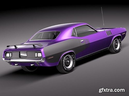 Plymouth Hemi Cuda Barracuda 1971 3D Maodel