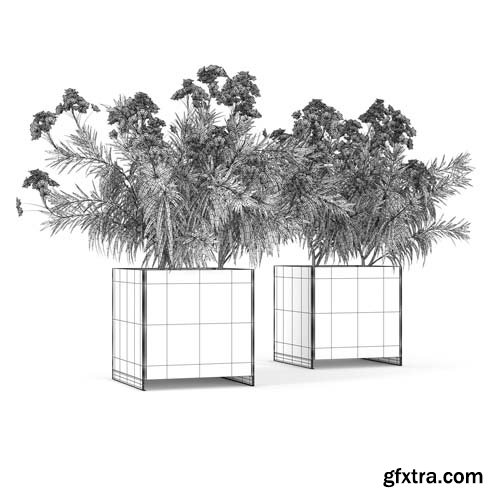 Cgtrader - Flowerbed Nerium Planterworx RANCH TRUE SQUARE 3D model