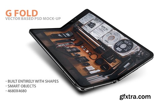 G Fold Smartphone PSD Mock-Ups G Fold Smartphone PSD Mock-Ups