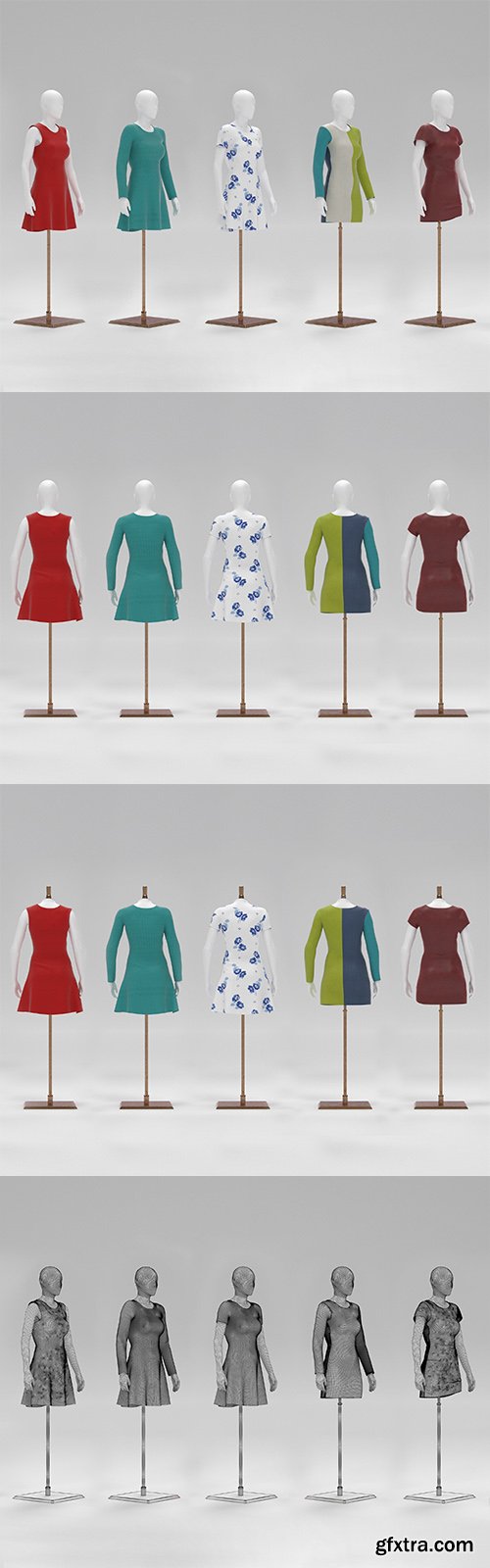 Cgtrader - Women Mannequin Pack Low-poly 3D model Cgtrader - Women Mannequin Pack Low-poly 3D model