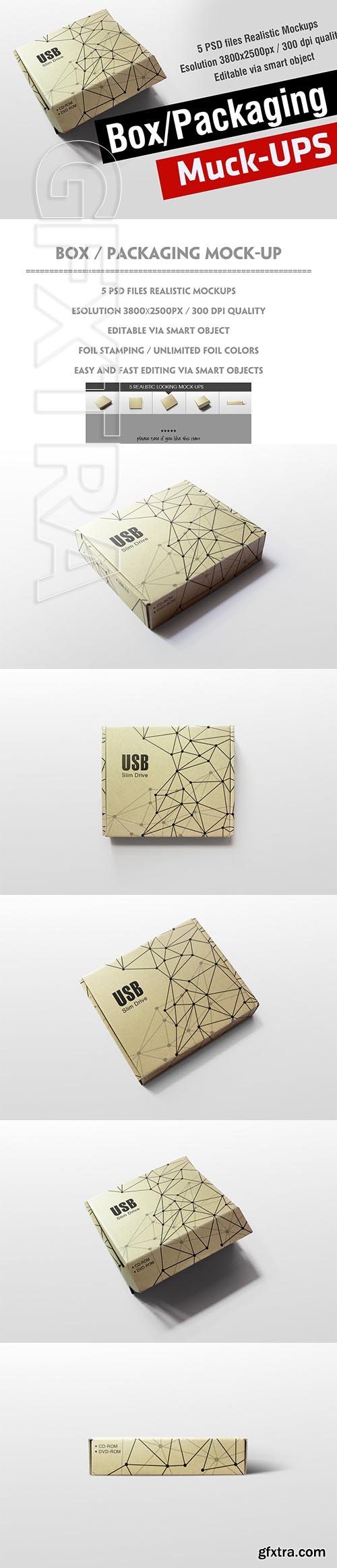 CreativeMarket - Box Packaging Mock-Up 3751928