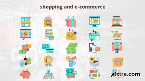 Shopping And E-Commerce - Flat Animation Icons 206733