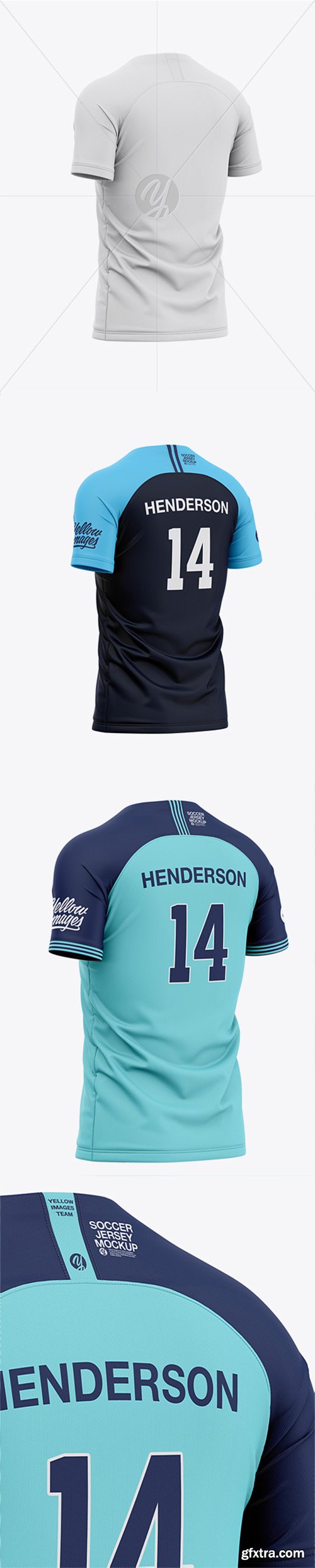 Men’s Soccer Jersey Mockup - Back Half Side View 43217 Men’s Soccer Jersey Mockup - Back Half Side View 43217