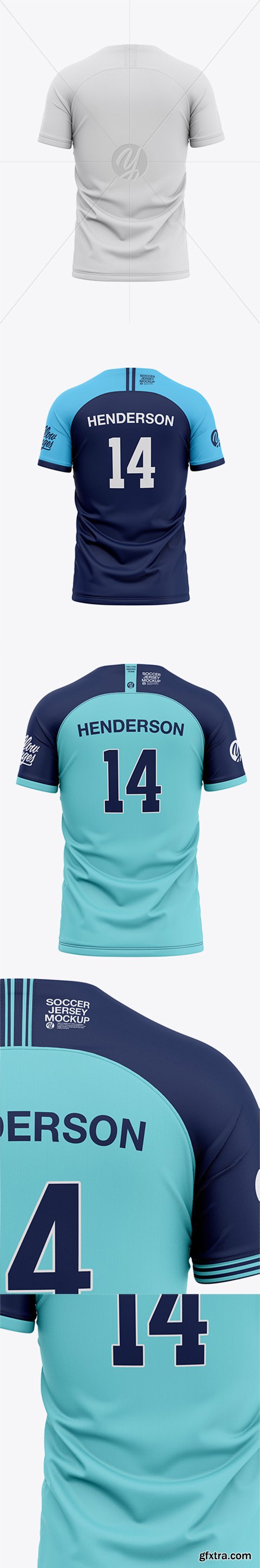 Men’s Soccer Jersey Mockup - Back View 43092 Men’s Soccer Jersey Mockup - Back View 43092