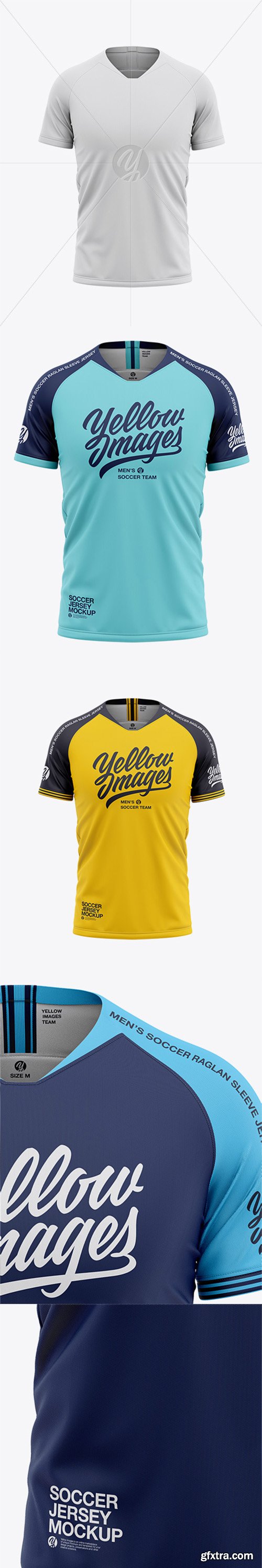 Men’s Soccer Jersey Mockup - Front View 43069