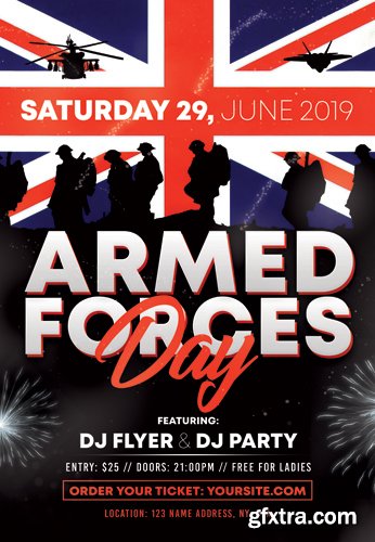 ARMED FORCES DAY FLYER – PSD TEMPLATE