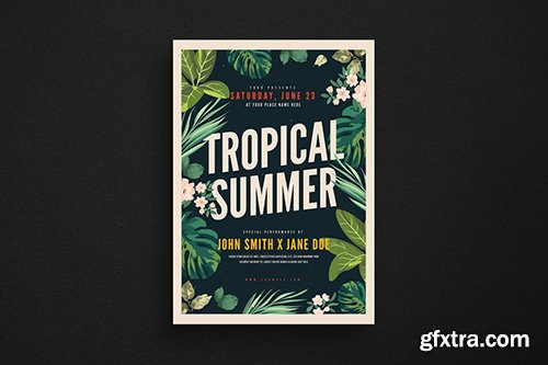 Tropical Summer Party Flyer Tropical Summer Party Flyer