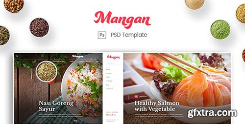 ThemeForest - Mangan - Food Recipe Sharing PSD Template 23728689