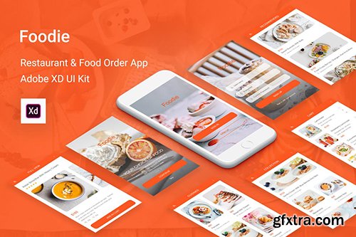 Foodie - Food Delivery Mobile App for Adobe XD