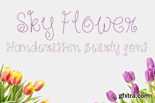 Sky Flower - Handwritten Font
