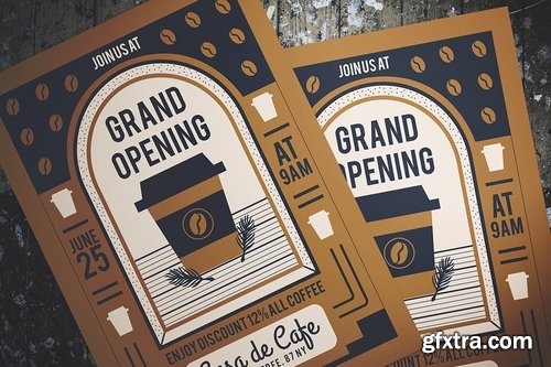 Cafe Grand Opening Flyer