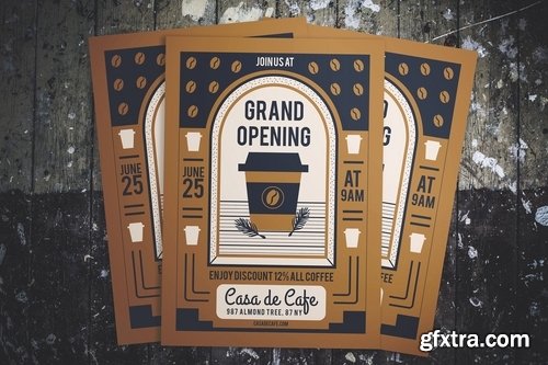 Cafe Grand Opening Flyer