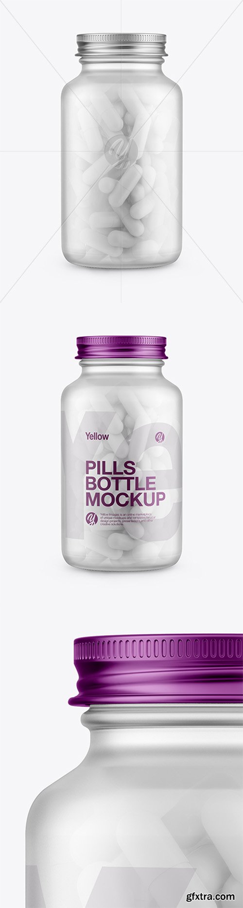 Frosted Glass Bottle With Pills Mockup 39077 Frosted Glass Bottle With Pills Mockup 39077