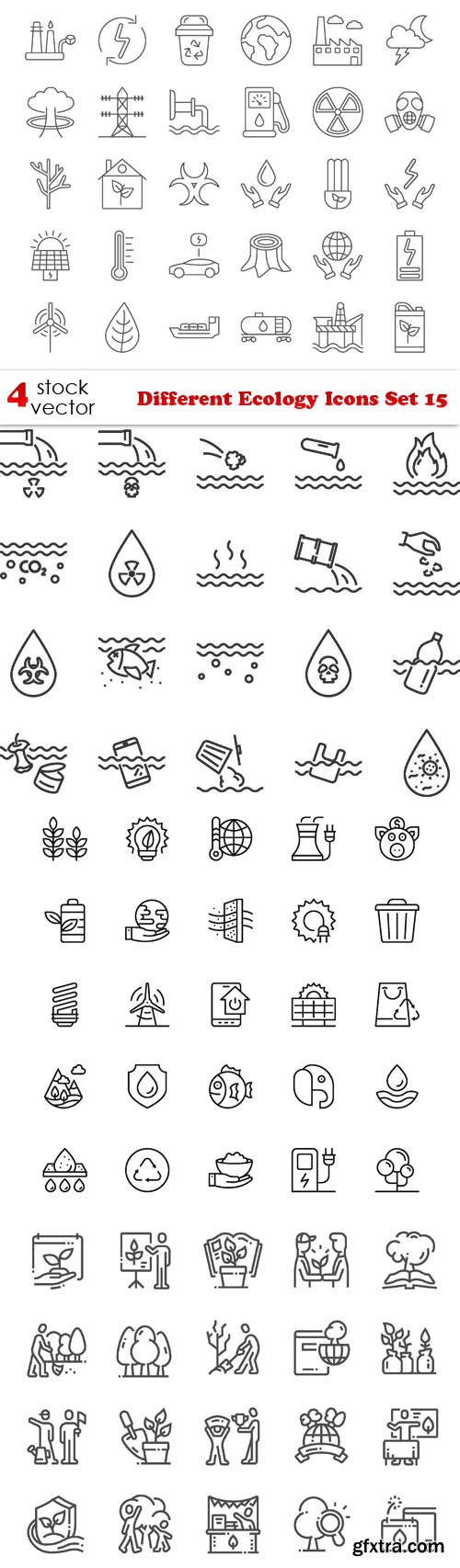 Vectors - Different Ecology Icons Set 15