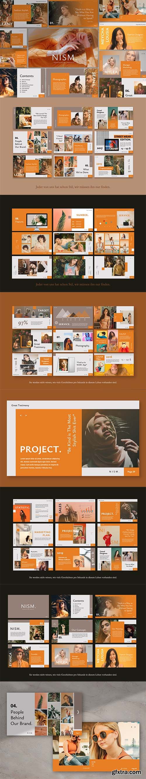 Nism. Brand Sheet Powerpoint, Keynote and Google Slides Templates