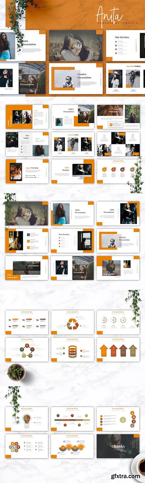ANITA - Fashion Powerpoint, Keynote and Google Slides Templates