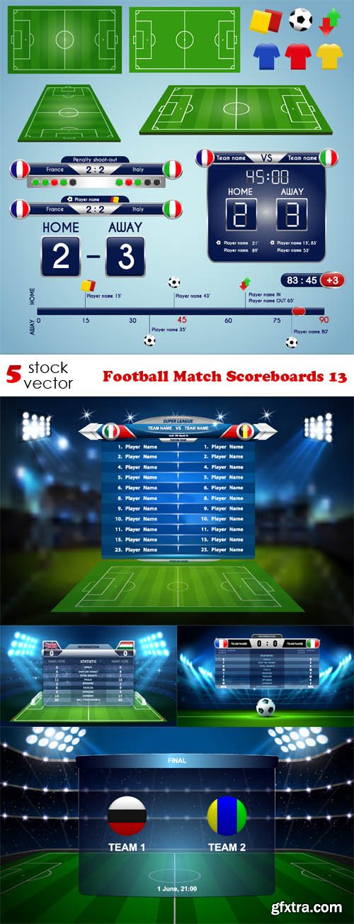 Vectors - Football Match Scoreboards 13