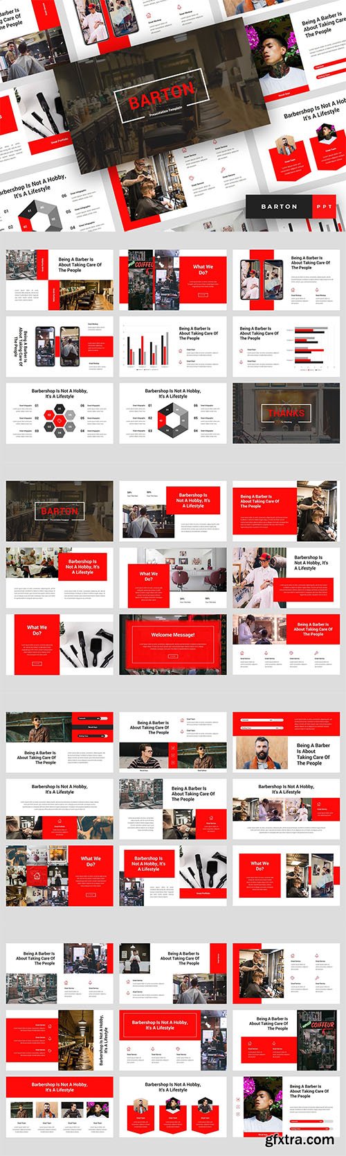 Barton - Barbershop Powerpoint, Keynote and Google Slides Templates Barton - Barbershop Powerpoint, Keynote and Google Slides Templates