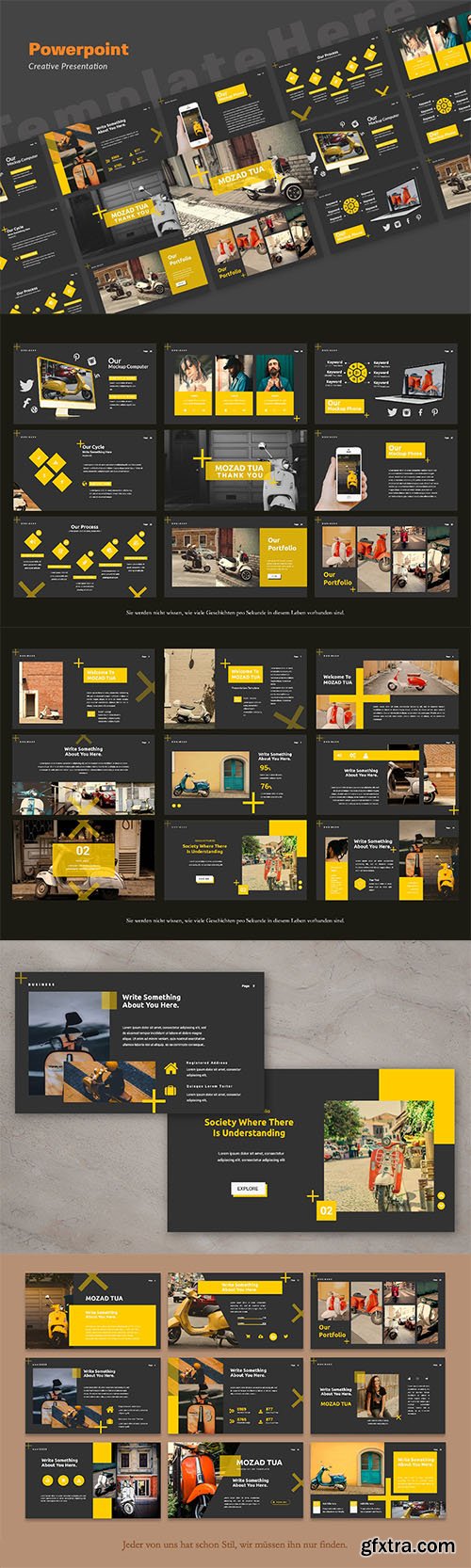 Mozad Tua Creative Powerpoint, Keynote and Google Slides Templates