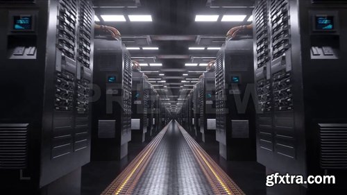 Digital Server Room Loop Background 230338