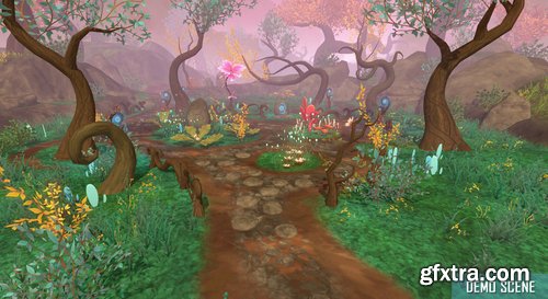 Cgtrader - Fantasy Root Forest - Game Props Low-poly 3D model