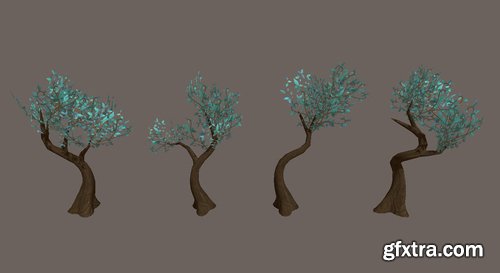 Cgtrader - Fantasy Root Forest - Game Props Low-poly 3D model