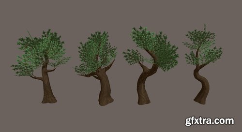 Cgtrader - Fantasy Root Forest - Game Props Low-poly 3D model