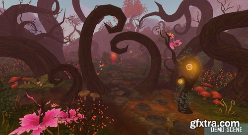 Cgtrader - Fantasy Root Forest - Game Props Low-poly 3D model